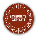 Sicherheitsgeprüft, braun
