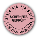 Sicherheitsgeprüft, rosa