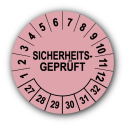 Sicherheitsgeprüft, rosa