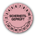 Sicherheitsgeprüft, rosa