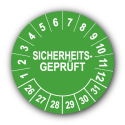 Sicherheitsgeprüft, grün