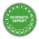 Sicherheitsgeprüft, grün