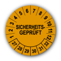 Sicherheitsgeprüft, orange