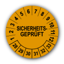 Sicherheitsgeprüft, orange