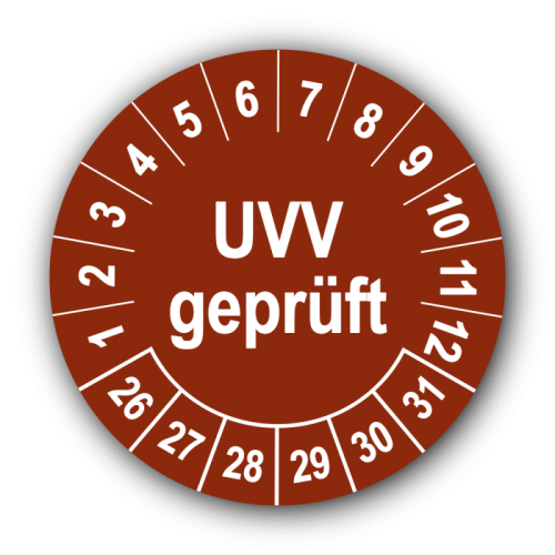 UVV geprüft, braun