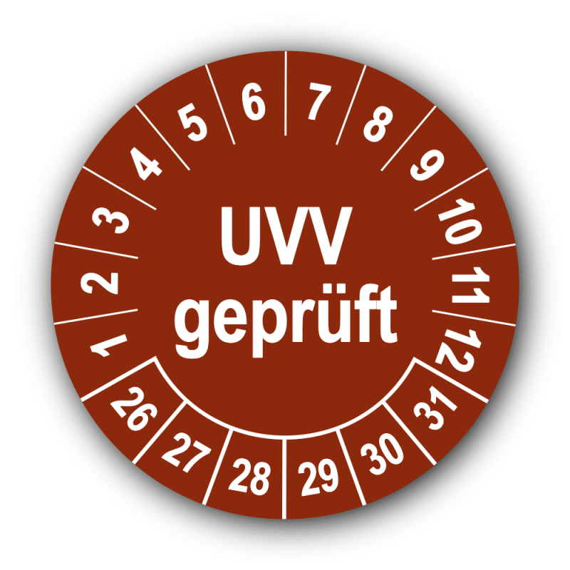 UVV geprüft, braun