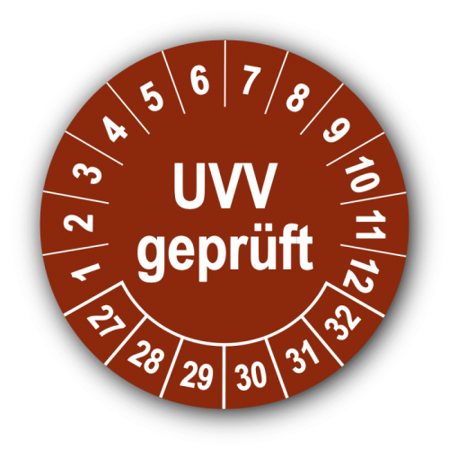 UVV geprüft, braun