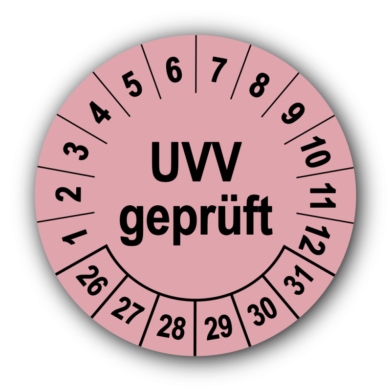 UVV geprüft, rosa
