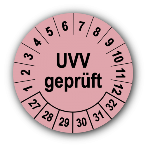 UVV geprüft, rosa