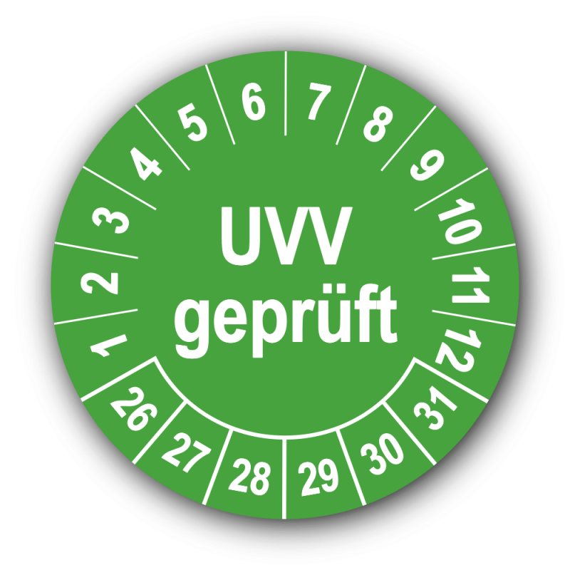 UVV geprüft, grün