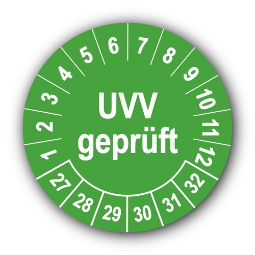 UVV geprüft, grün