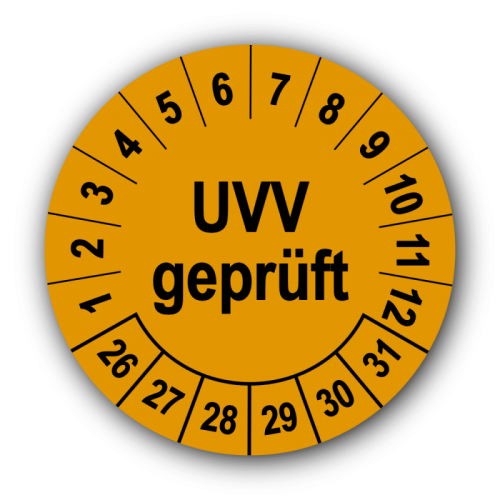 UVV geprüft, orange
