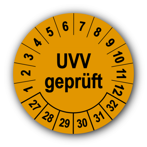 UVV geprüft, orange
