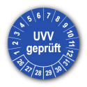 UVV geprüft, blau