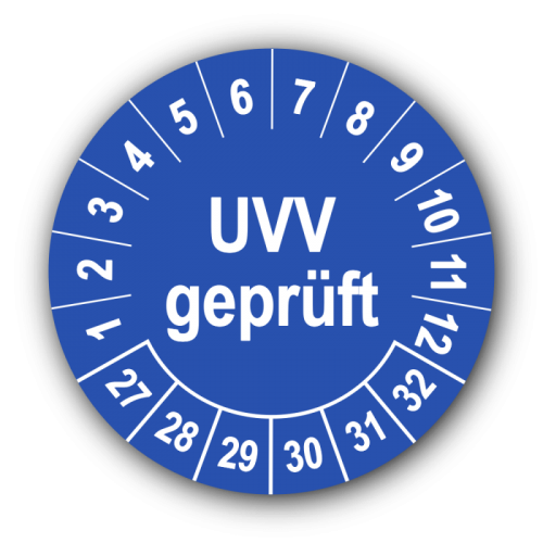 UVV geprüft, blau