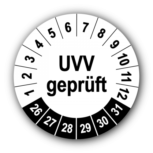 UVV geprüft, weiß