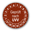 Geprüft nach UVV, braun