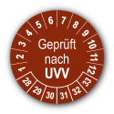 Geprüft nach UVV, braun