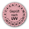 Geprüft nach UVV, rosa