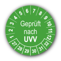 Geprüft nach UVV, grün
