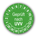 Geprüft nach UVV, grün