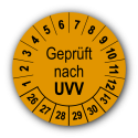 Geprüft nach UVV, orange