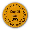 Geprüft nach UVV, orange
