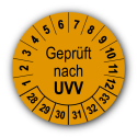 Geprüft nach UVV, orange