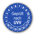 Geprüft nach UVV, blau