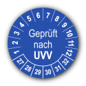 Geprüft nach UVV, blau