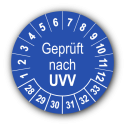 Geprüft nach UVV, blau