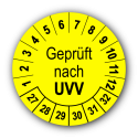 Geprüft nach UVV, gelb