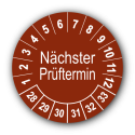 Nächster Prüftermin, braun
