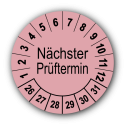 Nächster Prüftermin, rosa