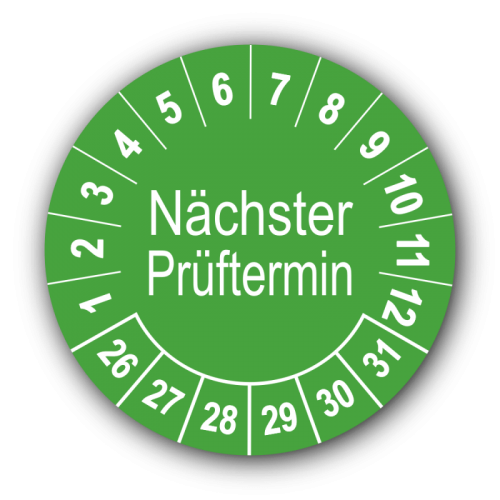 Nächster Prüftermin, grün