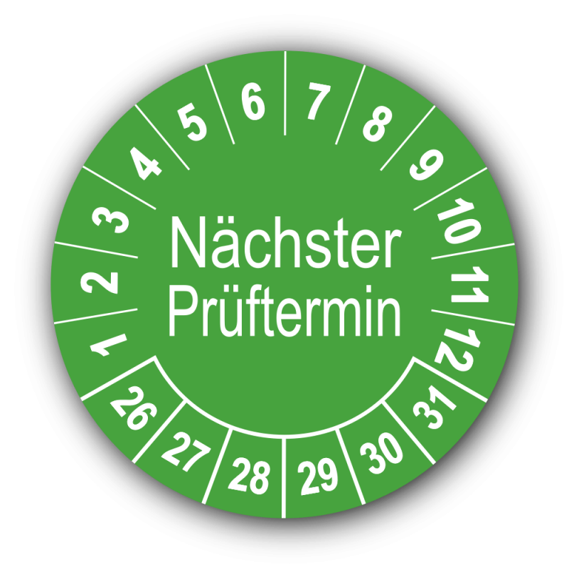 Nächster Prüftermin, grün