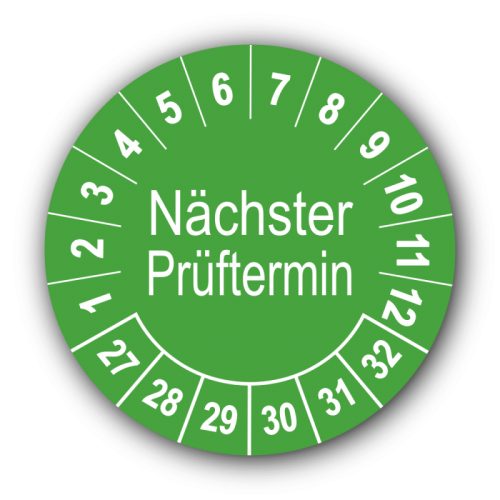 Nächster Prüftermin, grün