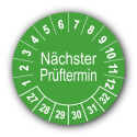 Nächster Prüftermin, grün