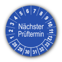 Nächster Prüftermin, blau