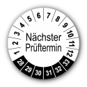 Nächster Prüftermin, weiß