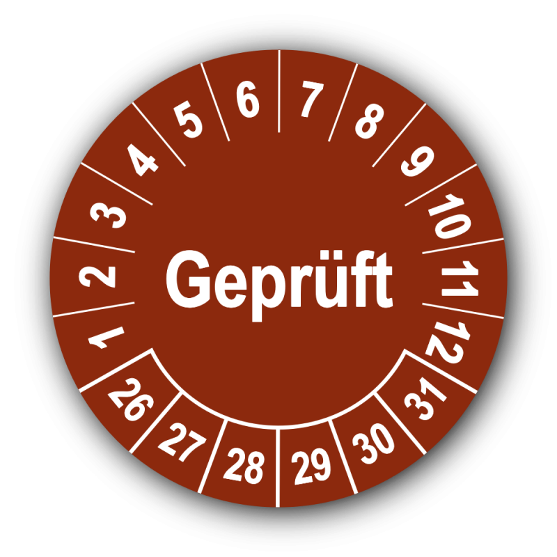 Geprüft, braun