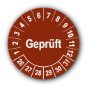 Geprüft, braun