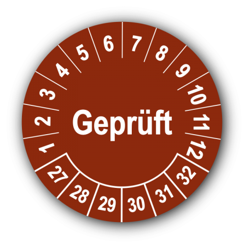 Geprüft, braun