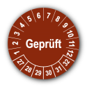 Geprüft, braun