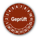 Geprüft, braun