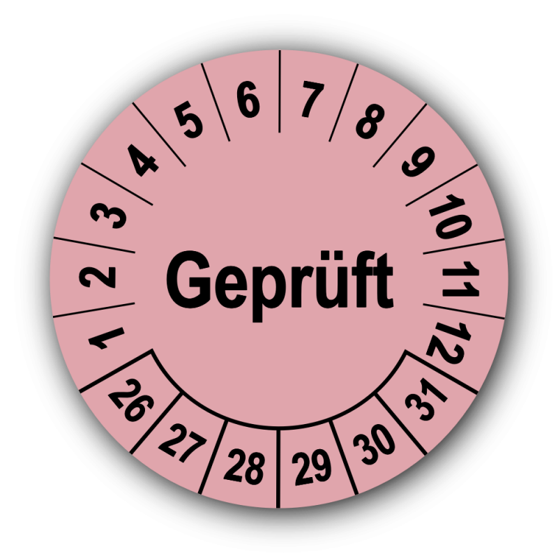 Geprüft, rosa