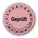 Geprüft, rosa