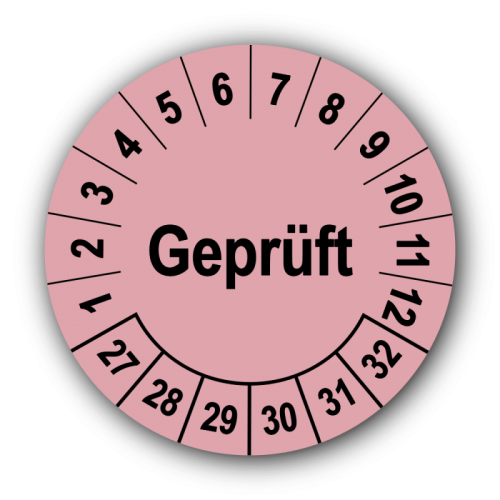 Geprüft, rosa