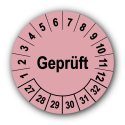 Geprüft, rosa