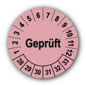 Geprüft, rosa